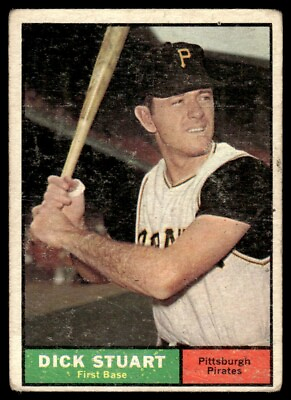 #ad 1961 Topps Baseball Card Dick Stuart Pittsburgh Pirates #126 $4.50