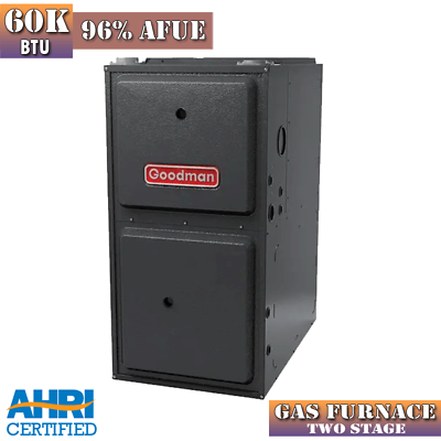 #ad 60K BTU 96% AFUE 2 Stage Goodman Gas Furnace Upflow Horizontal Variable Speed $1899.00