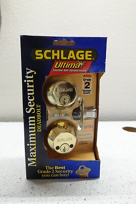 #ad Schlage Professional Grade Double Cylinder Deadbolt Brass $28.00