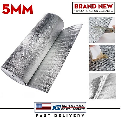 #ad 5MM 60quot;x40quot; Foil Faced Reflective Foam Insulation Solid Vapor Barrier Warehouse $14.99