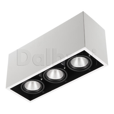 #ad 30W COB 6000k Triple Surface Mount Box White LED Downlight Spotlight 11.25x4x5in $130.95