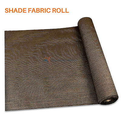 #ad 12#x27; Shade Cloth Fabric Roll Fence Screen Yard Garden Awning Shelter Cover Brown $293.91
