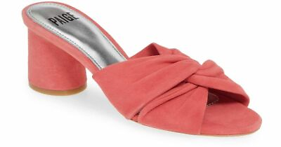#ad PAIGE Francesca Slip On Sandal Pink Suede Women Size 6.5 M $275 $29.99