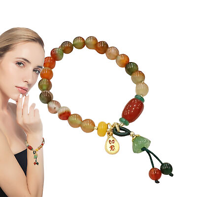 #ad New Chinese Style Natural Stone Ethnic Lotus Bracelet National Fashion Bracelet $7.53