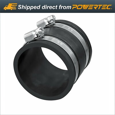 #ad POWERTEC 2 1 2 Inch Dust Control Flex Cuff with Hose Clamps 70148 $12.99