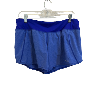 #ad Brooks Elastic Waist Activewear Run Happy Running Shorts Women’s Blue Navy Sz M $24.99
