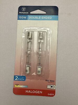 #ad Westinghouse 150W Double Ended RSC Base Halogen Bulb 2600 lumens 2 Pack $11.00