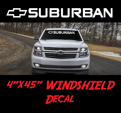 #ad NEW Chevrolet Windshield Sticker SUBURBAN Logo Vinyl Decal American Muscle Truck $12.99