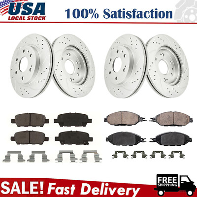 #ad Front Rear Drilled Rotor Brake Pad for Nissan Murano Pathfinder Infiniti QX60 $169.52