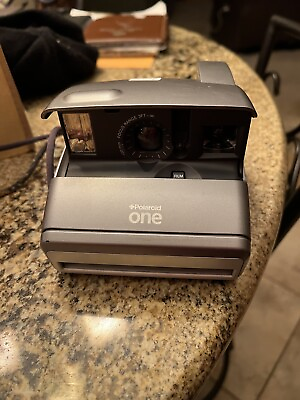 #ad Vintage Polaroid One Silver Auto Exposure Flash Self Timer Instant Film Camera $21.95