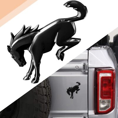 #ad BLACK Bucking Bronco Tailgate Emblem for 2021 2023 Ford Bronco $15.99
