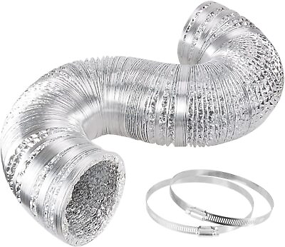#ad iPower 4 Inch 25 Feet Non Insulated Flex Air Aluminum Ducting Dryer Vent Hoses $48.99