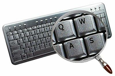 #ad ✅PC Alphabet Letters Keyboard Stickers For computer Laptop SILVER $7.99