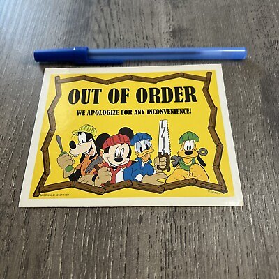 #ad Disney Parks amp; Resort Prop Sign Engineering Prop Sign ”OUT OF ORDER WDW HTF $25.00