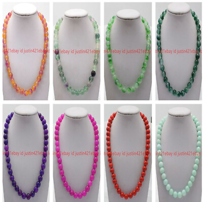 #ad #ad Pretty 6 8 10 12mm Natural Multicolor Gemstone Round Beads Necklace 18quot; AAA $3.79