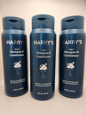 #ad Harrys Mens Shampoo amp; Conditioner 2 in 1 Set of 3 14 Fl Oz Each Paraben Free $24.99