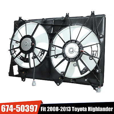 #ad Dual AC Condenser Radiator Cooling Fan For 2008 2013 Toyota Highlander 622010 $64.99