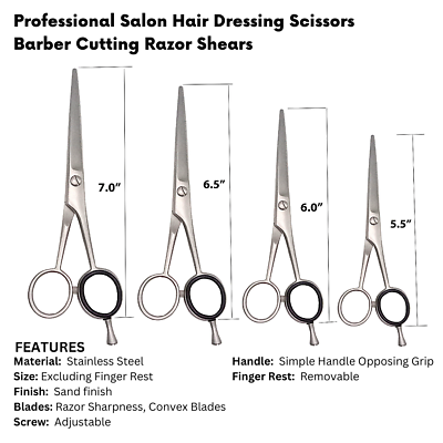 #ad Professional Salon Hair Dressing Scissors Barber Cutting Razor Shears Adjustable $5.90