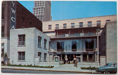#ad MEMPHIS TN TENNESSEE YWCA OUTSIDE VIEW OF BUILDING VINTAGE CHROME POSTCARD $9.95
