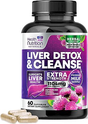 #ad Liver Cleanse Detox amp; Repair 1166 mg Support Supplement with Milk Thistle $18.22