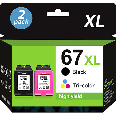 #ad #67 67XL Ink Cartridges for HP Ink 67XXL Deskjet 2700e 2710 2710e 2720 2720e Lot $16.20