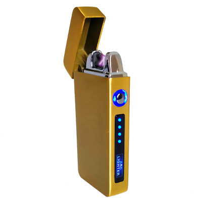 #ad Electric Lighter Flameless Windproof Electric Dual Arc Plasma Torch Rechargeable $12.29
