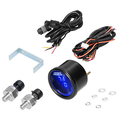#ad Dual Digital 220 PSI Air Pressure Gauge Kit for Air Ride Suspension Systems O2F8 $25.93