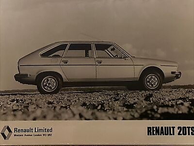 #ad Renault 20TS 20 TS Car Promo Press Release Sales Photo Frameable GBP 3.75
