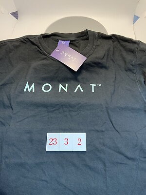 #ad New Monat Black Logo Short Sleeve Shirt Small $30.00