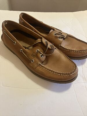 #ad Sperry Shoes Mens 11 M Authentic Original Casual 2 Eye Boat 197640 Brown Leather $29.90