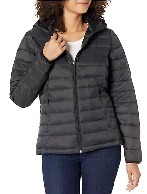 #ad Amazon Essentials Women#x27;s Lightweight Water Resistant Hooded Puffer Jacket S $24.99