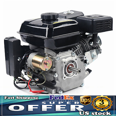 #ad 210cc 4 Stroke 7.5 HP Electric Start Horizontal Engine Go Kart Gas Engine Motor $171.00