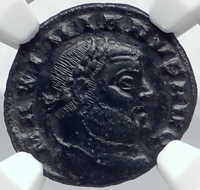 #ad GALERIUS Authentic Ancient Siscia Quarter Follis Roman Coin GENIUS NGC i82223 $313.65