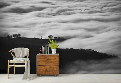 #ad 3D Mountain Clouds Sea Wallpaper Wall Mural Removable Self adhesive 281 AU $349.99