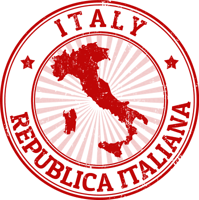 #ad Italy Round Car Bumper Sticker Decal $2.75