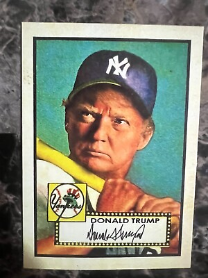 #ad 🎩 RARE 2024 DONALD TRUMP 1952 Topps Custom President Baseball Rookie Card 🎩 $5.99