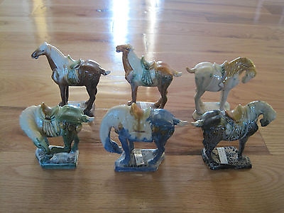 #ad Lot 6 China Terra Cotta Horses Glazed Age Unknown 5 6 inches $119.97