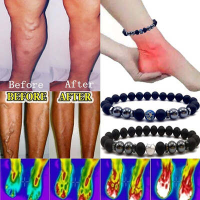 #ad Unisex Magnetic Anklet Beads Hematite Stone Pain Relief Health Care Jewelr KE $2.22