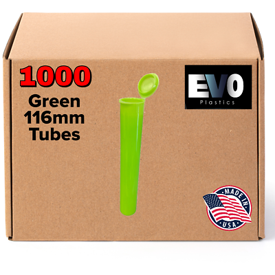 #ad #ad 116MM Pre Roll Tubes Green Container for King Size 1000 Box $100.99