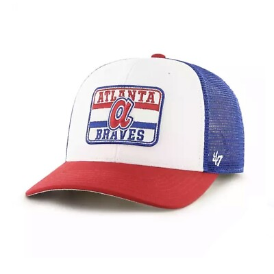 #ad #x27;47 Brand Atlanta Braves Cooperstown MVP Red White Blue Men’s Snapback Hat Cap $27.99