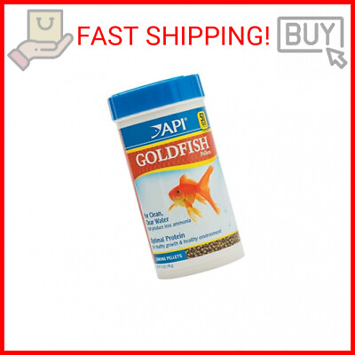 #ad API GOLDFISH PELLETS Fish Food 7 Ounce Container Large 833C $15.89