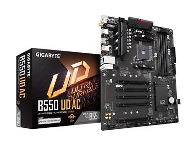 GIGABYTE B550 UD AC AM4 AMD B550 SATA 6Gb s ATX Motherboard $119.99