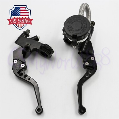 #ad CNC Motorcycle 7 8quot; Brake Clutch Master Cylinder Levers Hydraulic Reservoir USA $32.96