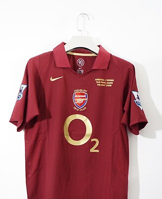 #ad Arsenal 2005 EPL Edition Home Kit Henry 14 Jersey Retro $64.99