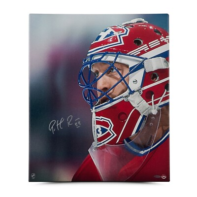 #ad Patrick Roy Autographed 20X24 Wrapped Canvas Up Close and Personal Canadiens UDA $495.00