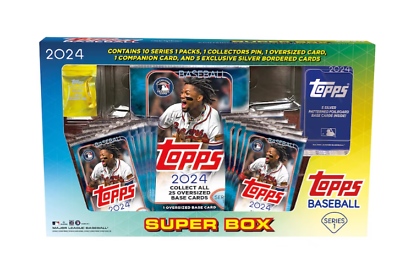 #ad 2024 Topps Series 1 Baseball Factory Sealed Super Box NEW $31.99