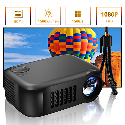 #ad Portable FHD Projector 1080P Home Cinema Mini Movie Theater Multimedia Beamer $33.24