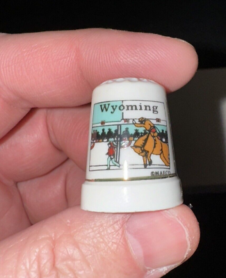 #ad Thimble True to Life Vintage Wyoming State Thimble $3.71