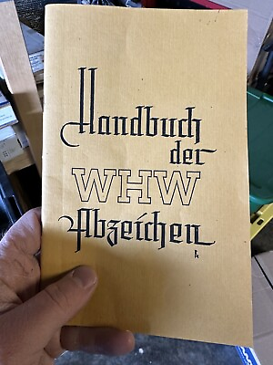 #ad Vintage WW2 german winterhilfswerk WHW Badge Manual book Identification READ $14.95
