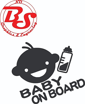 #ad 6quot; BABY ON BOARD Kids Boy Girl Princess Decal Sticker Car Truck Van 4x4 Suv noBS $4.05